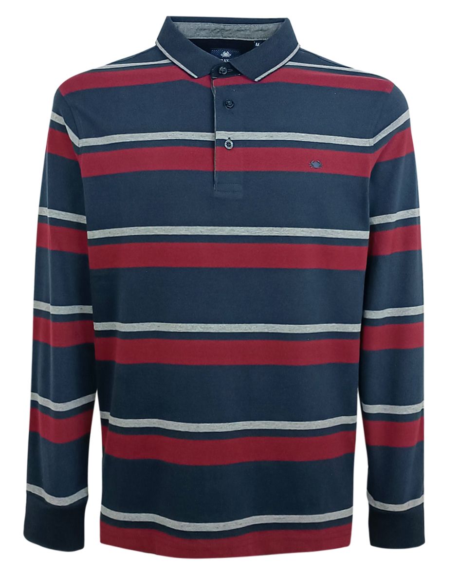 Polo uomo manica lunga a righe on sale