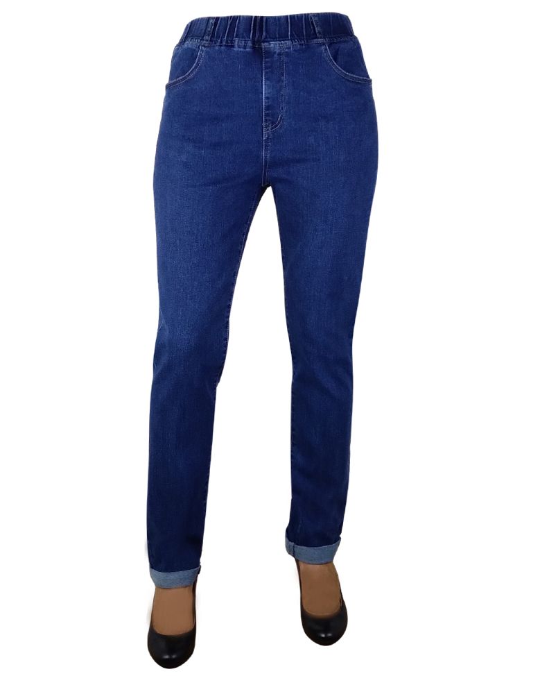 Shop online Jeans 5 Pockets a prezzi bassi Jeans con coulisse Virginia Blu La Bottega di Corona